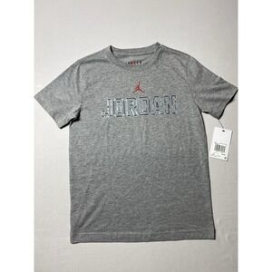 Jordan Boys Graphic T Shirt Medium 10-12 Gray Jumpman 23 NWT
